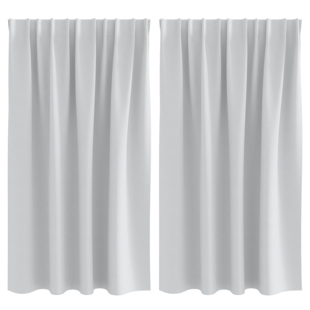 Produktbild för Mörkläggningsgardiner med Ringar 2 pcs Ljusgrå 140 x 140 cm