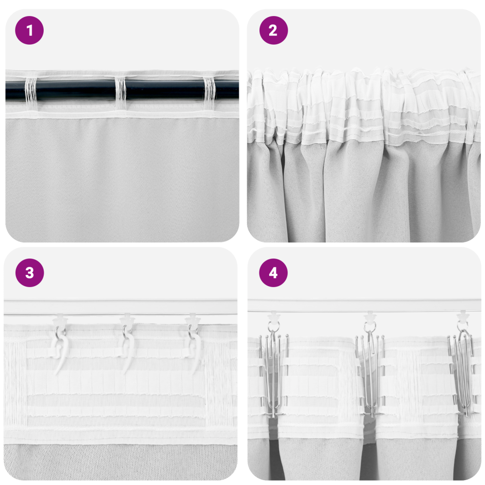 Produktbild för Mörkläggningsgardiner med Ringar 2 pcs Ljusgrå 140 x 140 cm