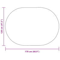 Produktbild för Matta ZIZUR Brun 170 x 120 cm Polypropylen