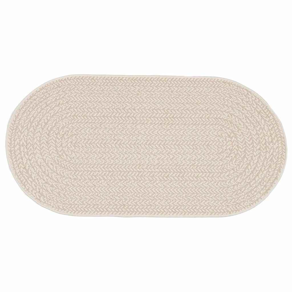 Produktbild för Matta ZIZUR Kräm 200 x 100 cm Polypropylen