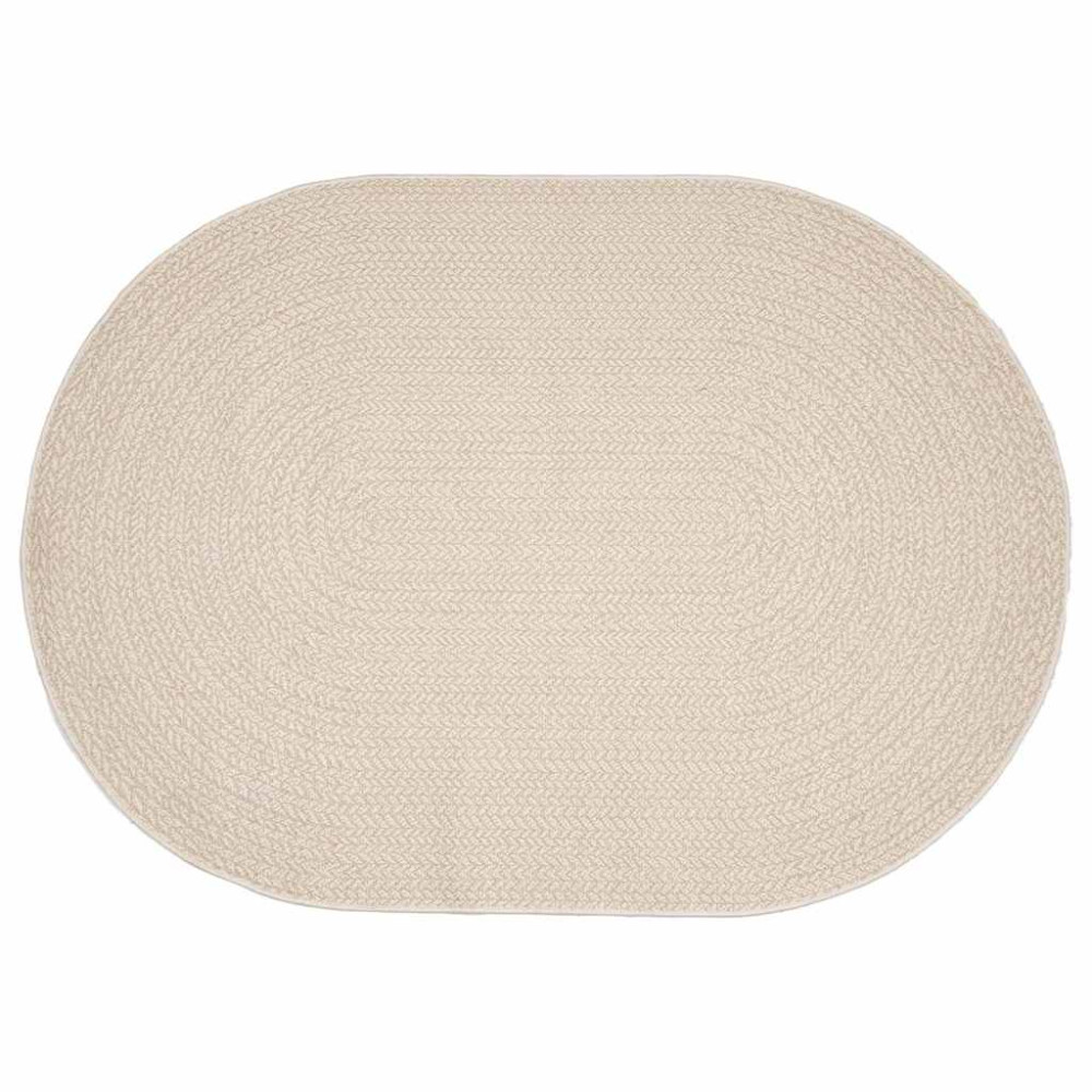 Produktbild för Matta ZIZUR Kräm 170 x 120 cm Polypropylen
