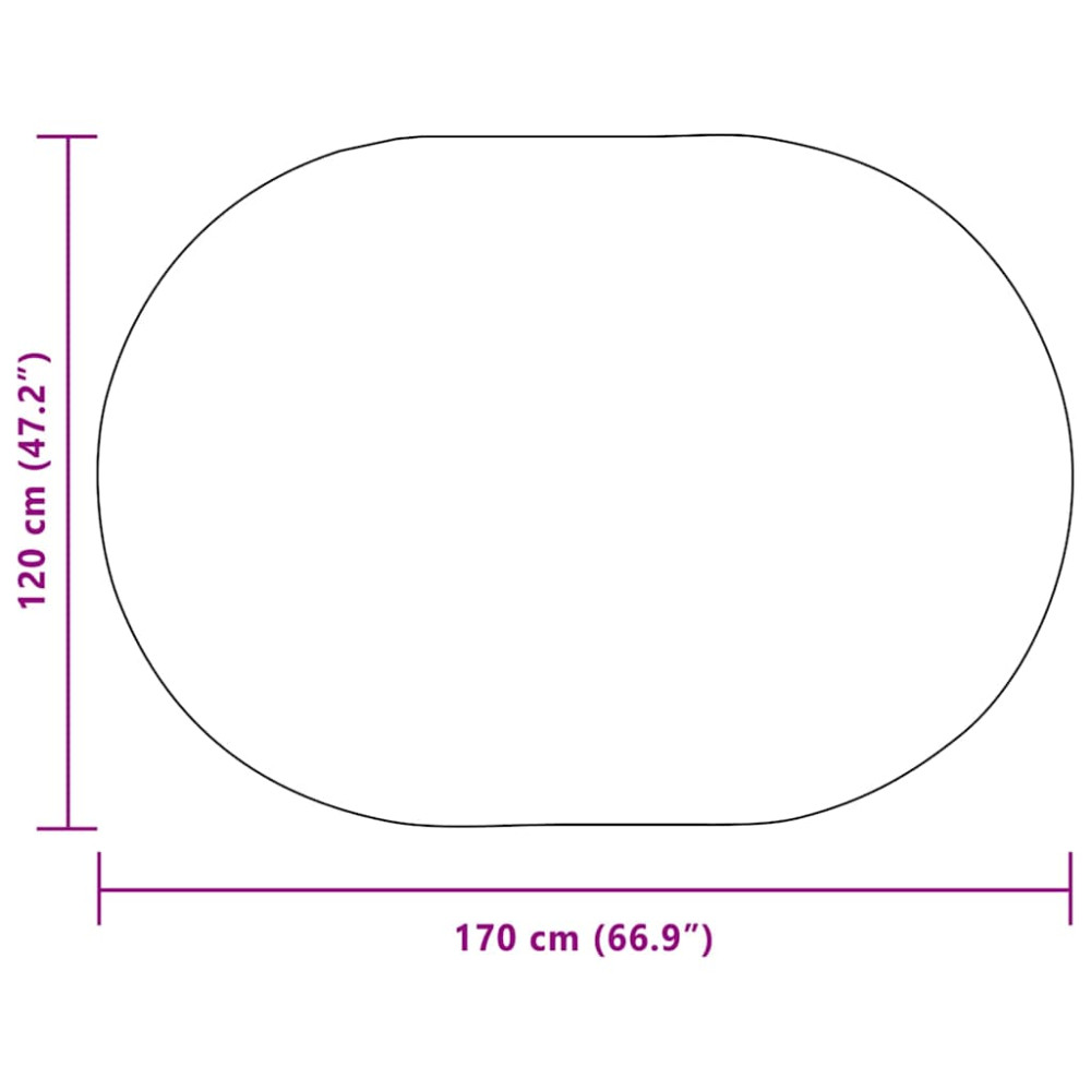 Produktbild för Matta ZIZUR Kräm 170 x 120 cm Polypropylen
