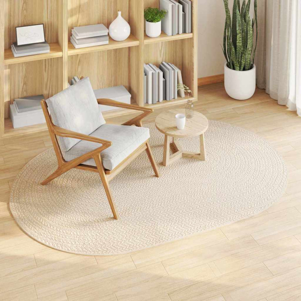 Produktbild för Matta ZIZUR Kräm 200 x 140 cm Polypropylen