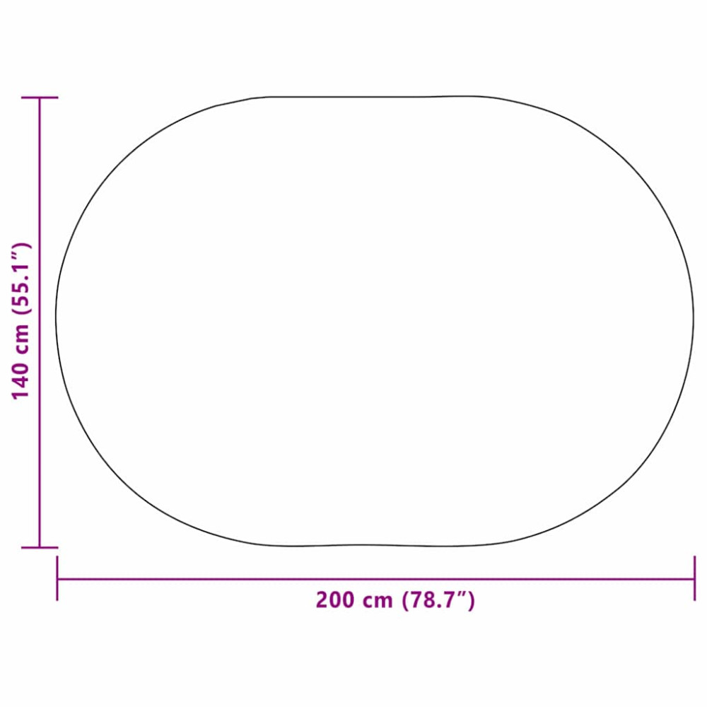 Produktbild för Matta ZIZUR Kräm 200 x 140 cm Polypropylen