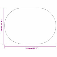 Produktbild för Matta ZIZUR Kräm 200 x 140 cm Polypropylen