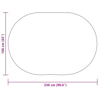 Produktbild för Matta ZIZUR Kräm 230 x 160 cm Polypropylen