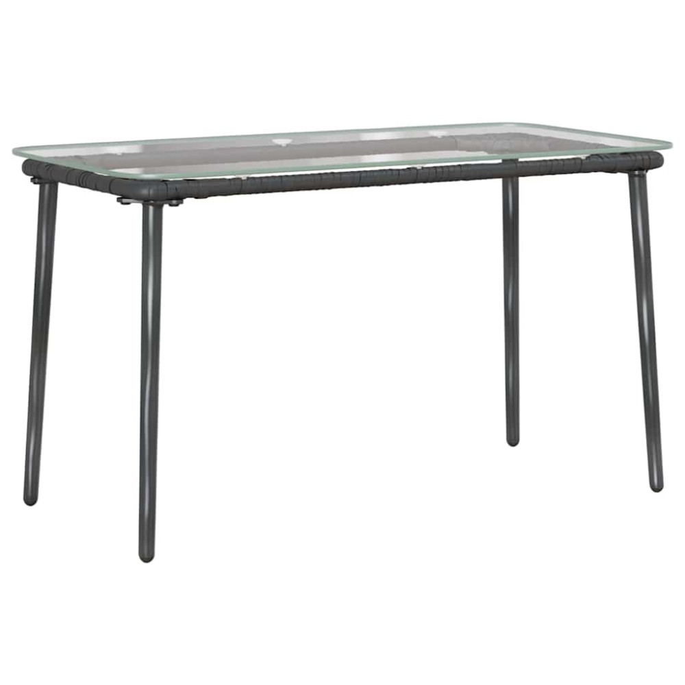 Produktbild för Trädgårdsbord Svart 80 x 40 x 45 cm konstrotting