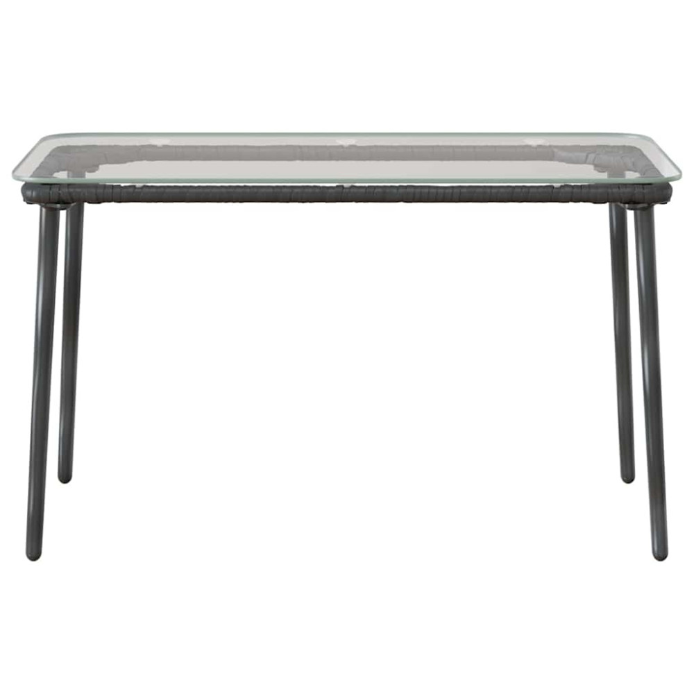 Produktbild för Trädgårdsbord Svart 80 x 40 x 45 cm konstrotting
