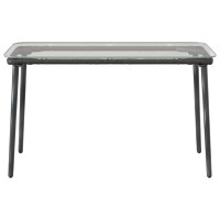 Produktbild för Trädgårdsbord Svart 80 x 40 x 45 cm konstrotting