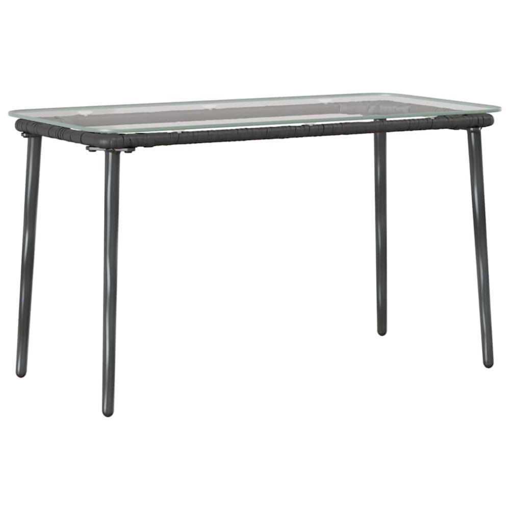 Produktbild för Trädgårdsbord Svart 80 x 40 x 45 cm konstrotting