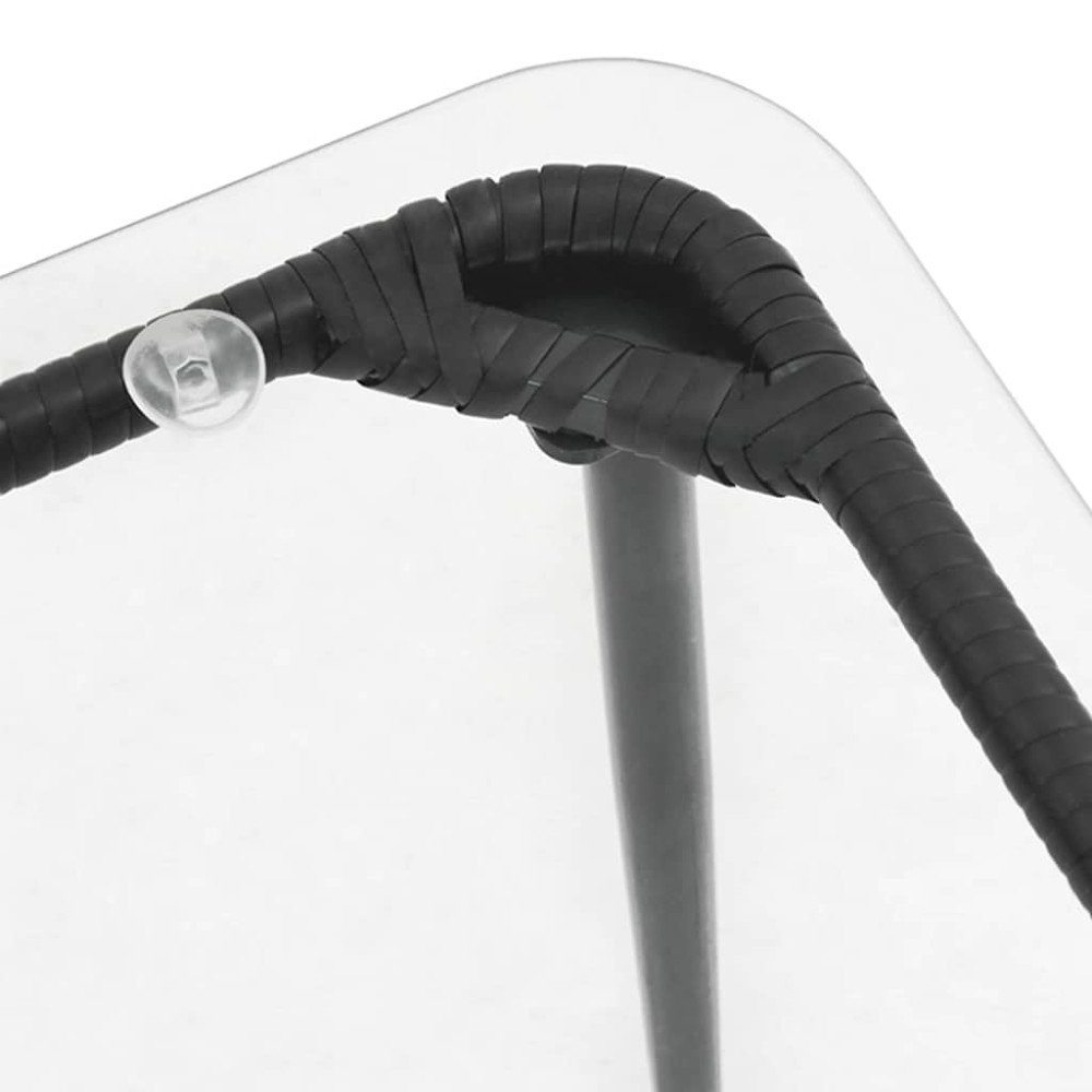 Produktbild för Trädgårdsbord Svart 80 x 40 x 45 cm konstrotting