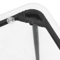 Produktbild för Trädgårdsbord Svart 80 x 40 x 45 cm konstrotting