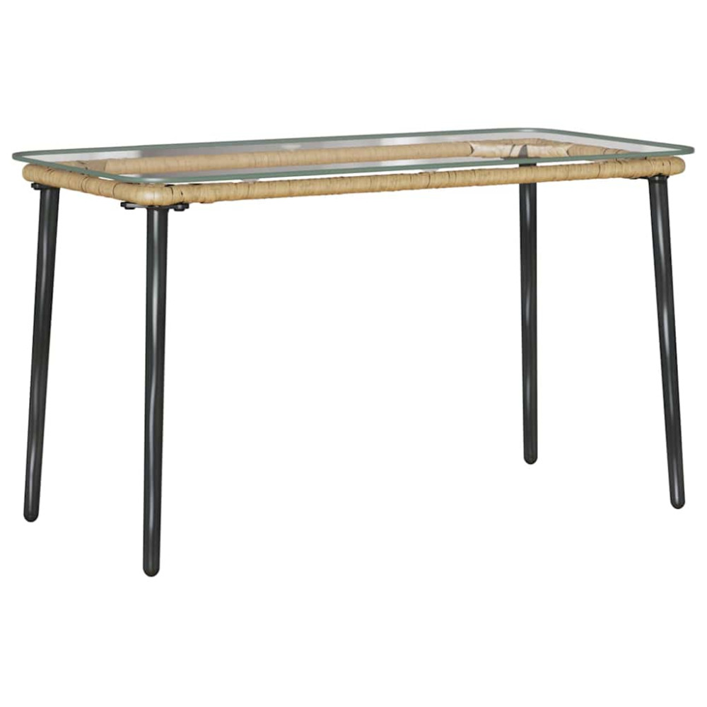 Produktbild för Trädgårdsbord Naturfärg 80 x 40 x 45 cm konstrotting