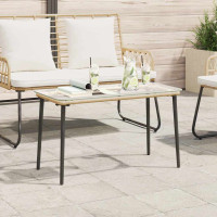 Produktbild för Trädgårdsbord Naturfärg 80 x 40 x 45 cm konstrotting