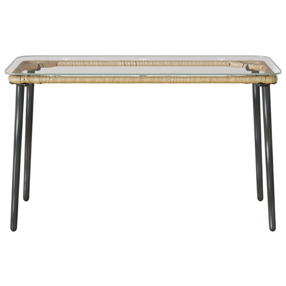 Produktbild för Trädgårdsbord Naturfärg 80 x 40 x 45 cm konstrotting