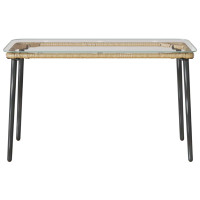 Produktbild för Trädgårdsbord Naturfärg 80 x 40 x 45 cm konstrotting