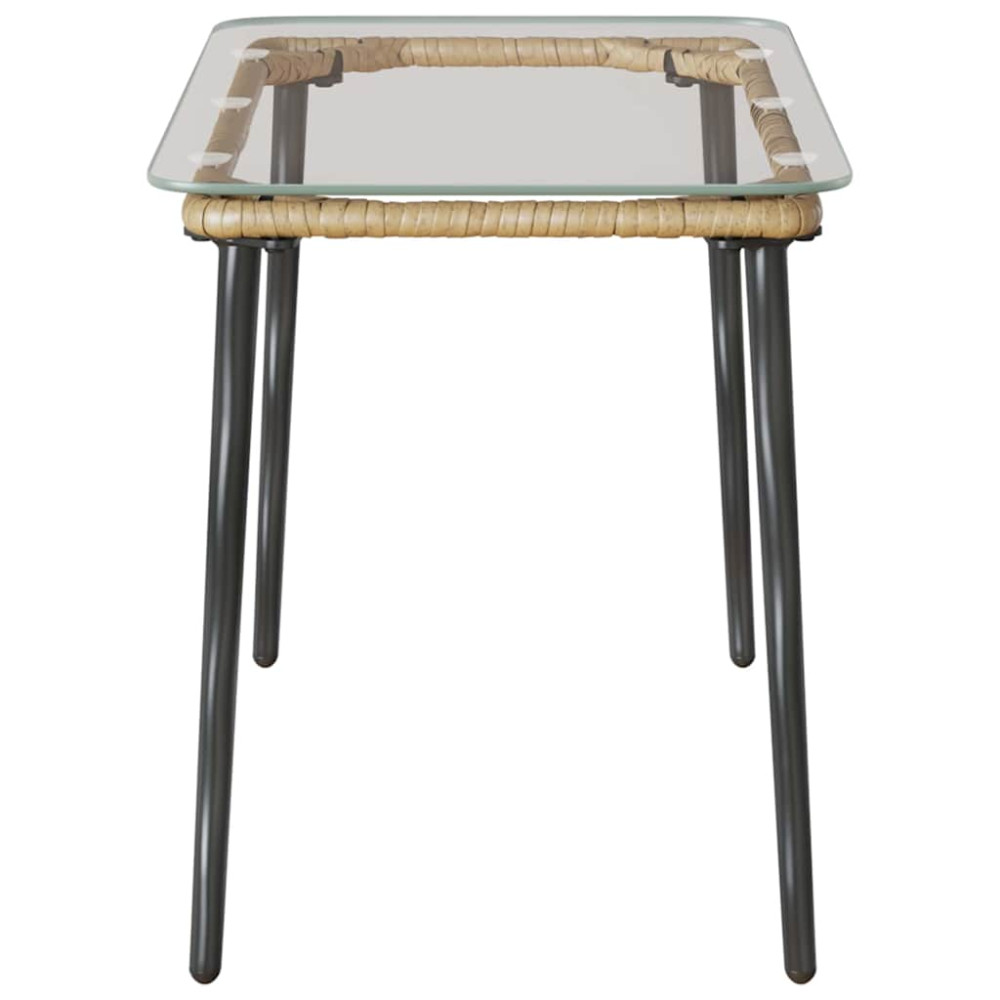Produktbild för Trädgårdsbord Naturfärg 80 x 40 x 45 cm konstrotting