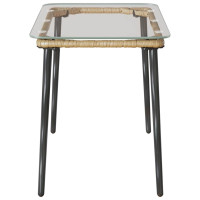 Produktbild för Trädgårdsbord Naturfärg 80 x 40 x 45 cm konstrotting