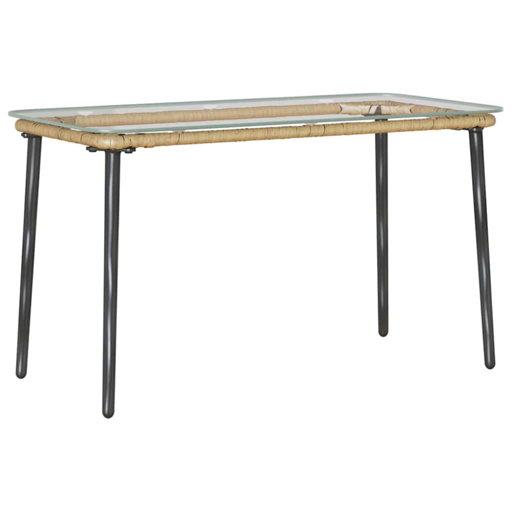 Produktbild för Trädgårdsbord Naturfärg 80 x 40 x 45 cm konstrotting