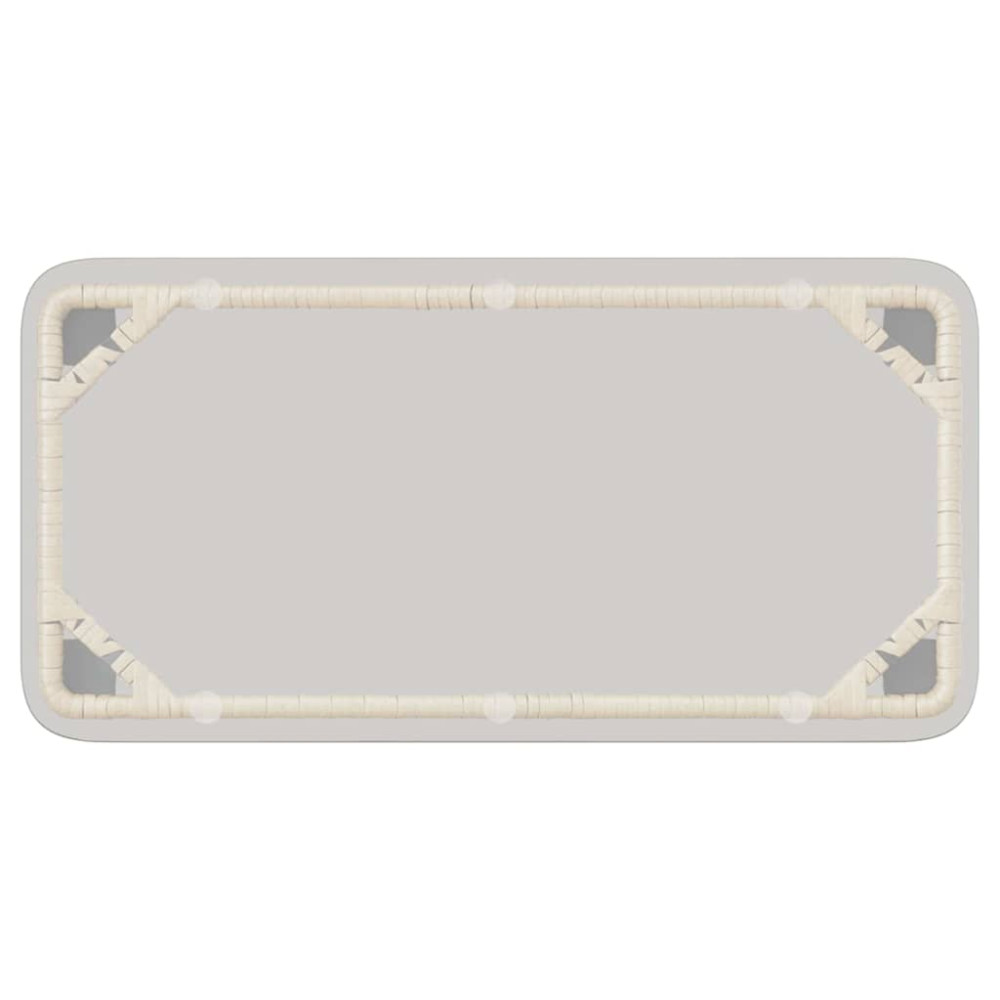 Produktbild för Trädgårdsbord Naturfärg 80 x 40 x 45 cm konstrotting