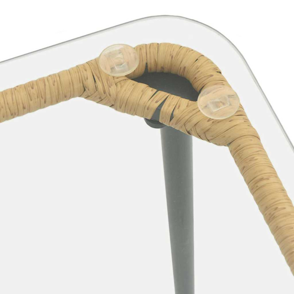 Produktbild för Trädgårdsbord Naturfärg 80 x 40 x 45 cm konstrotting