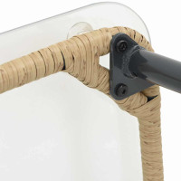 Produktbild för Trädgårdsbord Naturfärg 80 x 40 x 45 cm konstrotting