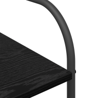 Produktbild för Klädhängare med hylla Svart 120 x 44 x 160 cm Konstruerat trä