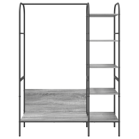 Produktbild för Klädhängare Grå 120 x 44 x 160 cm Konstruerat trä