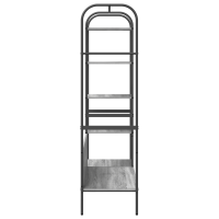 Produktbild för Klädhängare Grå 120 x 44 x 160 cm Konstruerat trä