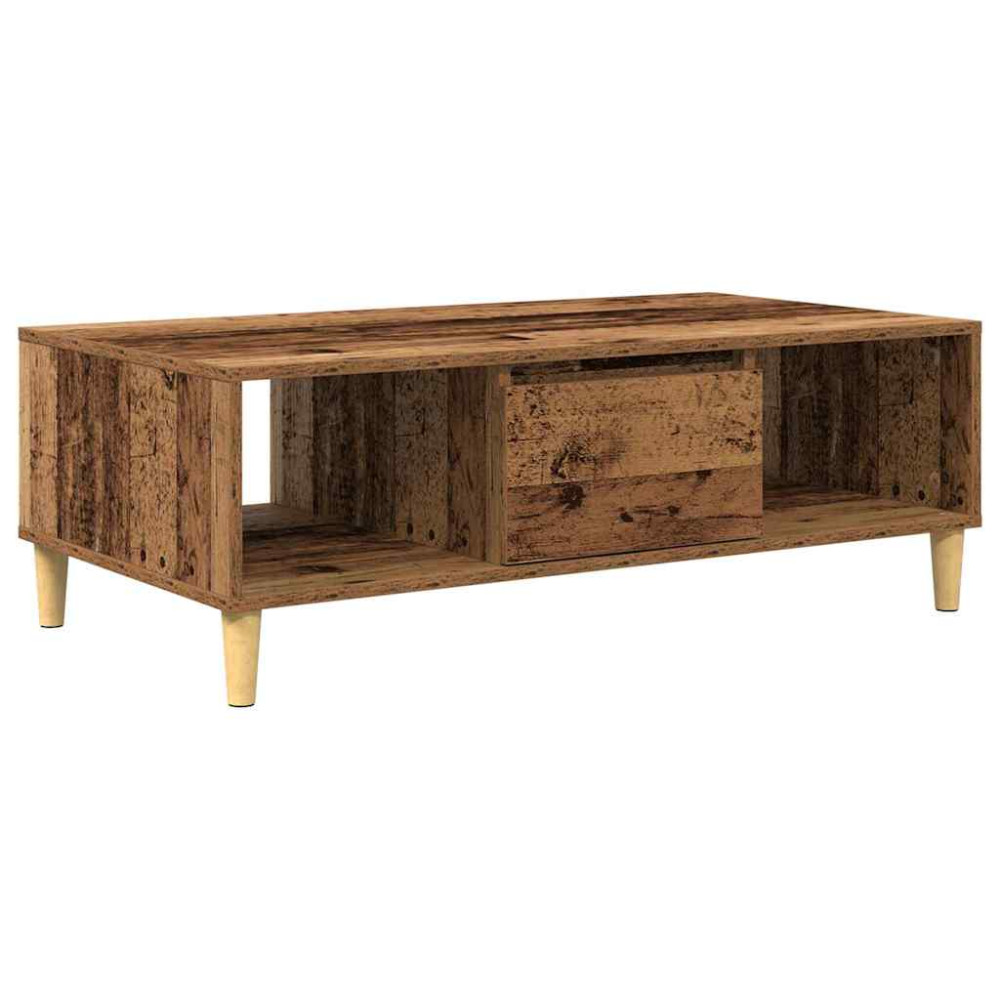 Produktbild för Kaffeebord Gammalt trä 102 x 55 x 35 cm Konstruerat trä