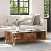 Produktbild för Kaffeebord Gammalt trä 102 x 55 x 35 cm Konstruerat trä