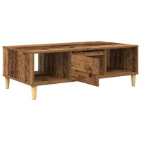 Produktbild för Kaffeebord Gammalt trä 102 x 55 x 35 cm Konstruerat trä