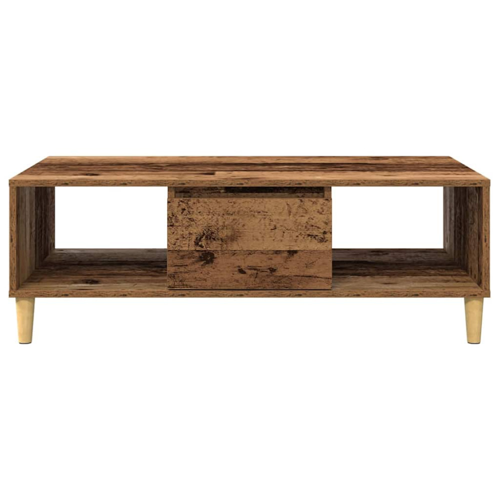 Produktbild för Kaffeebord Gammalt trä 102 x 55 x 35 cm Konstruerat trä