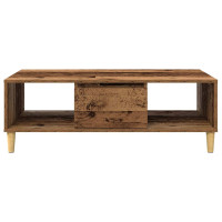Produktbild för Kaffeebord Gammalt trä 102 x 55 x 35 cm Konstruerat trä