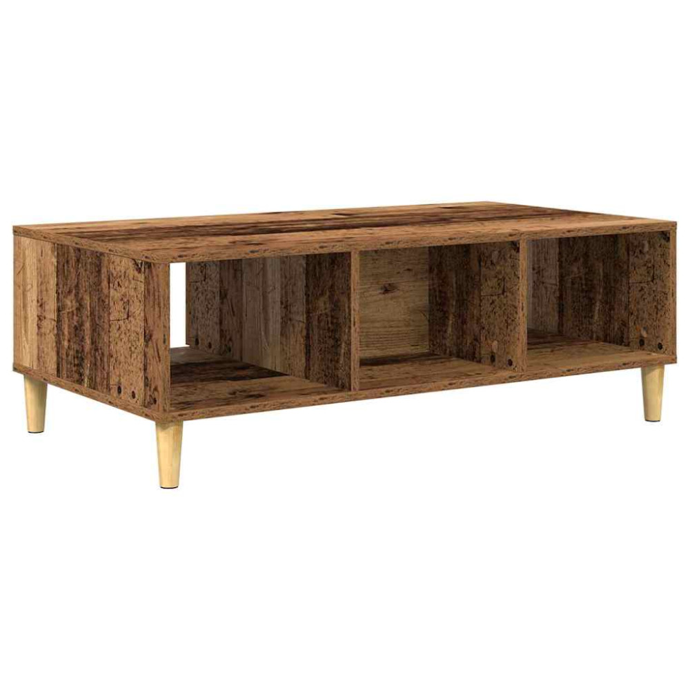 Produktbild för Kaffeebord Gammalt trä 102 x 55 x 35 cm Konstruerat trä