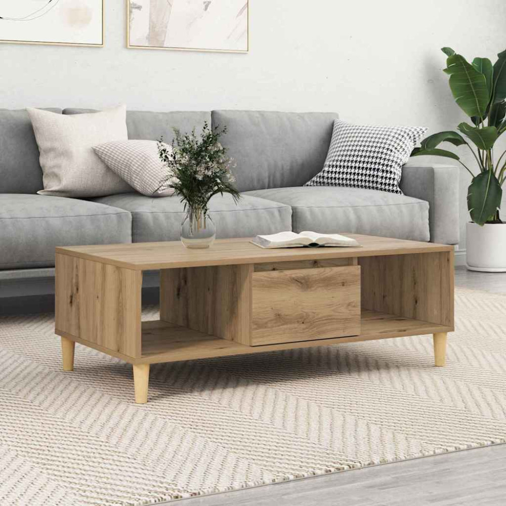 Produktbild för Kaffeebord Artisan Ek 102 x 55 x 35 cm Konstruerat trä