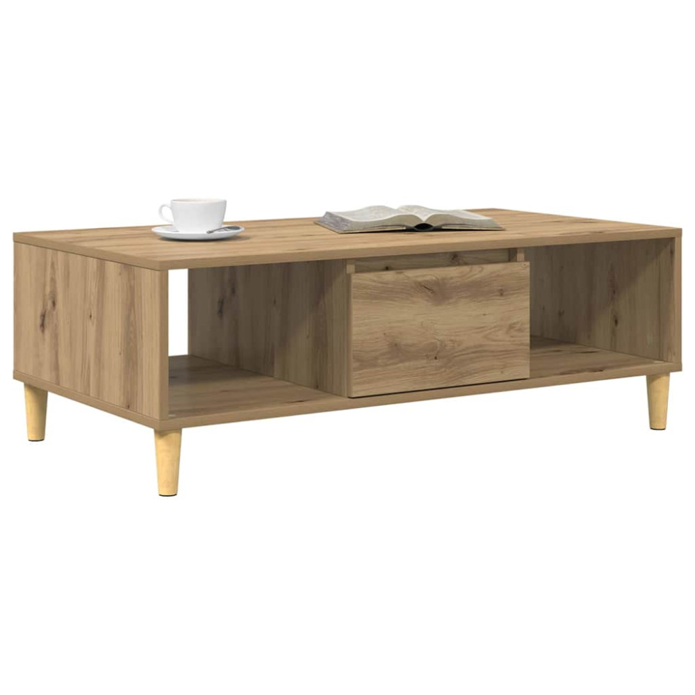 Produktbild för Kaffeebord Artisan Ek 102 x 55 x 35 cm Konstruerat trä