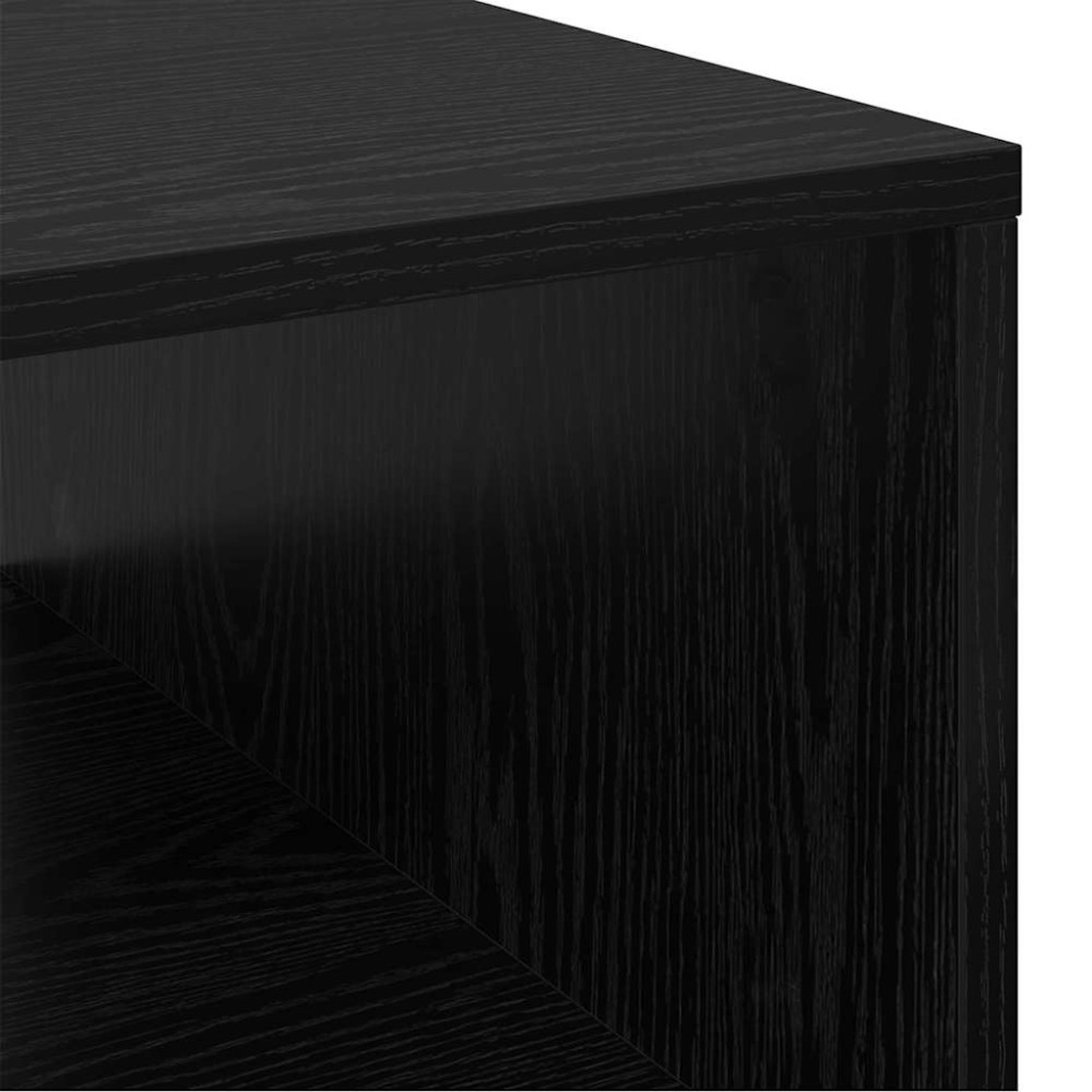 Produktbild för Kaffeebord Svart Ek 102 x 55 x 35 cm Konstruerat trä