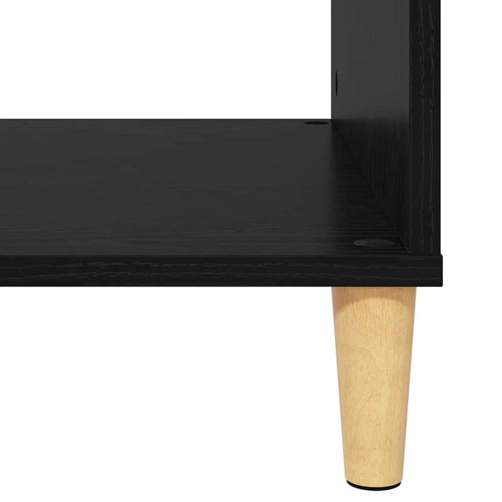 Produktbild för Kaffeebord Svart Ek 102 x 55 x 35 cm Konstruerat trä