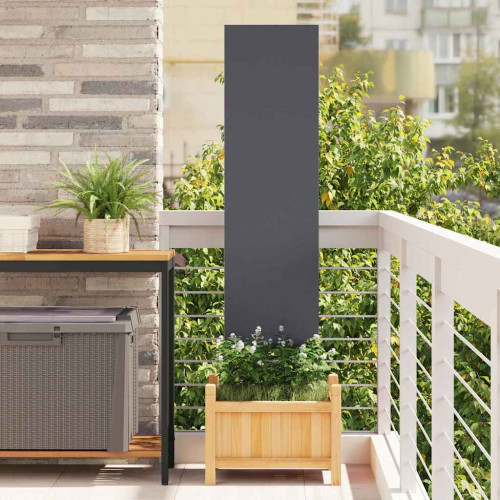 vidaXL Trädgårds integritetsskärm Antracit 32 x 140 cm Kallvalsat stål