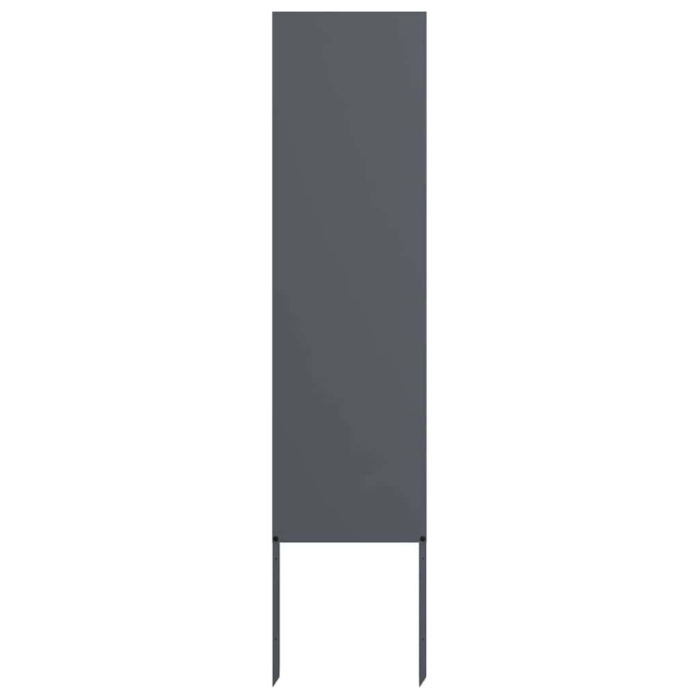 Produktbild för Trädgårds integritetsskärm Antracit 32 x 140 cm Kallvalsat stål