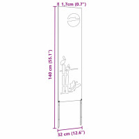 Produktbild för Trädgårds integritetsskärm Fiskfjäll Rostig 32 x 140 cm