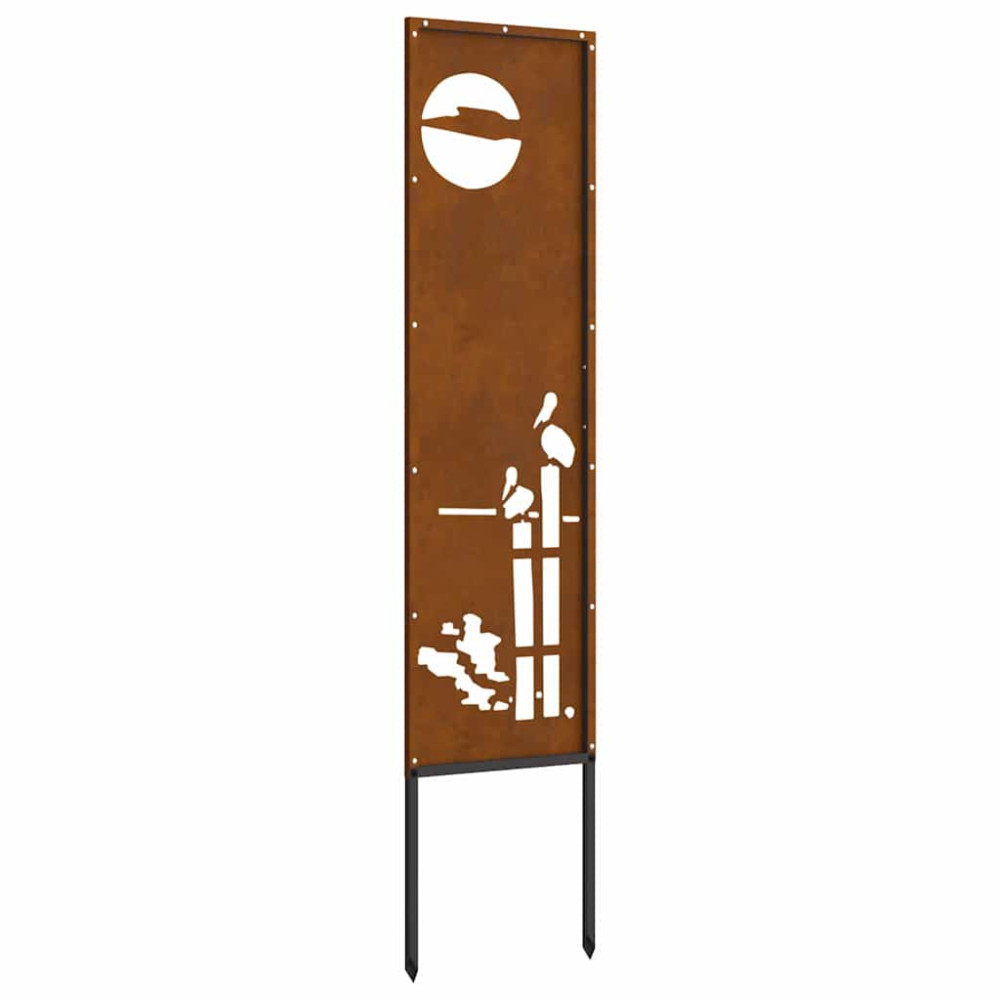 Produktbild för Trädgårds integritetsskärm Fiskfjäll Rostig 32 x 140 cm