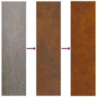 Produktbild för Trädgårds integritetsskärm Fiskfjäll Rostig 32 x 140 cm