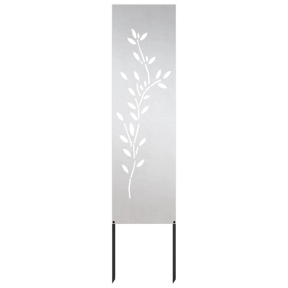Produktbild för Trädgårds integritetsskärm Silver 32 x 140 cm Rostfritt stål