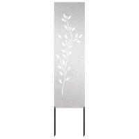 Produktbild för Trädgårds integritetsskärm Silver 32 x 140 cm Rostfritt stål
