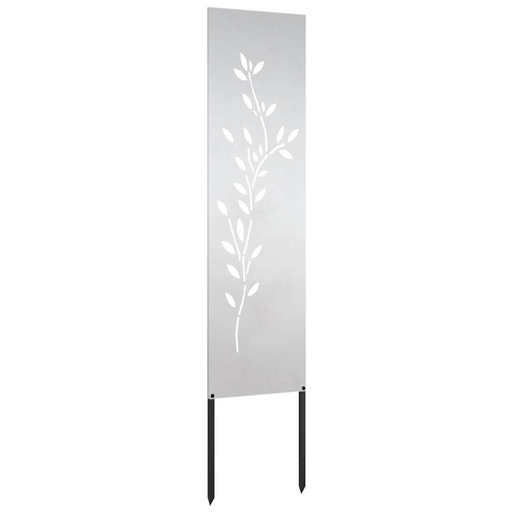 Produktbild för Trädgårds integritetsskärm Silver 32 x 140 cm Rostfritt stål