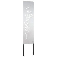 Produktbild för Trädgårds integritetsskärm Silver 32 x 140 cm Rostfritt stål