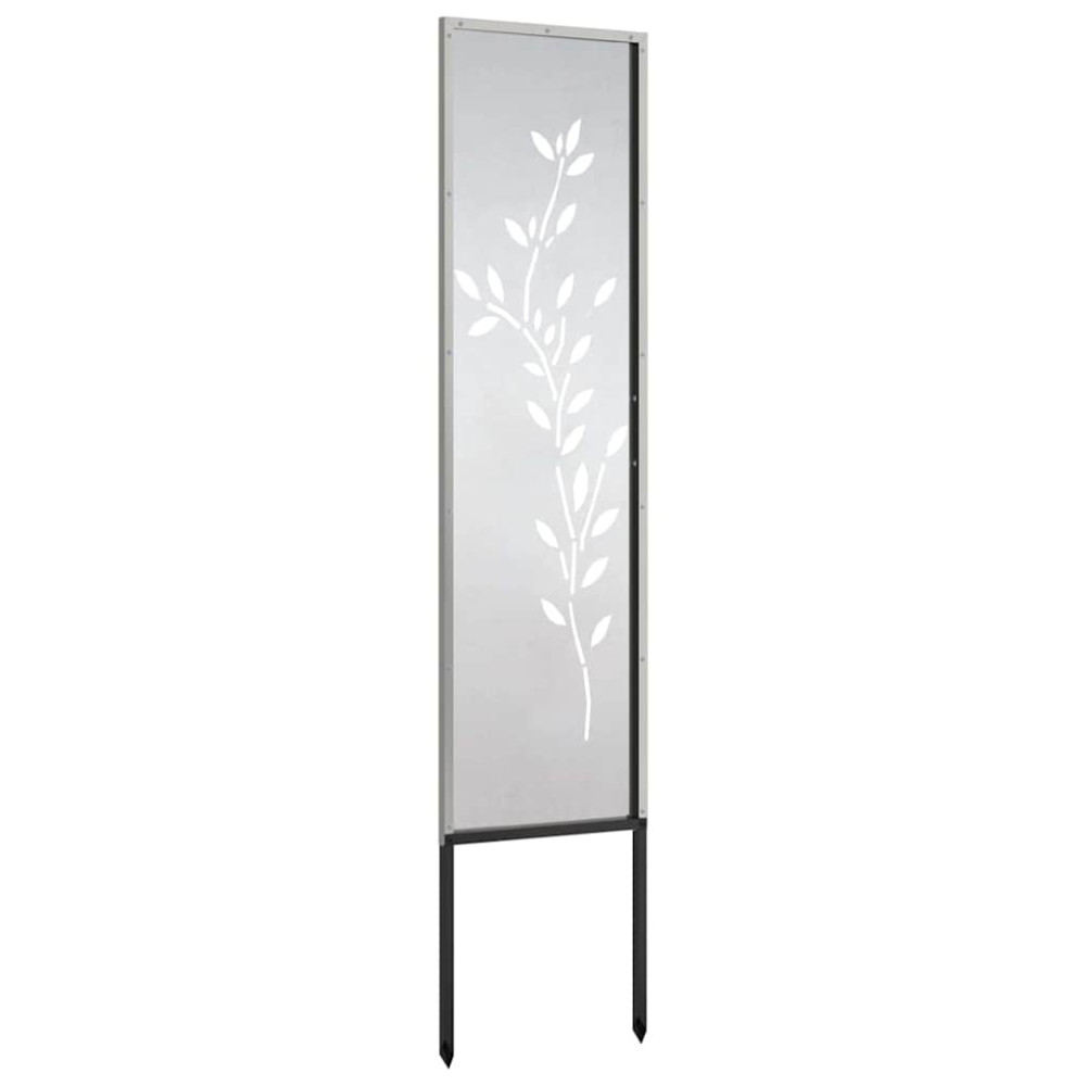 Produktbild för Trädgårds integritetsskärm Silver 32 x 140 cm Rostfritt stål