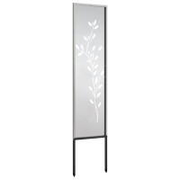 Produktbild för Trädgårds integritetsskärm Silver 32 x 140 cm Rostfritt stål